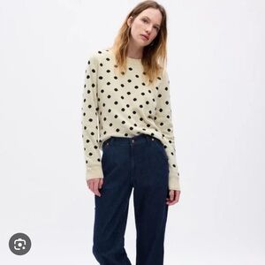 GAP Polka Dot Sweater - Cream and Black